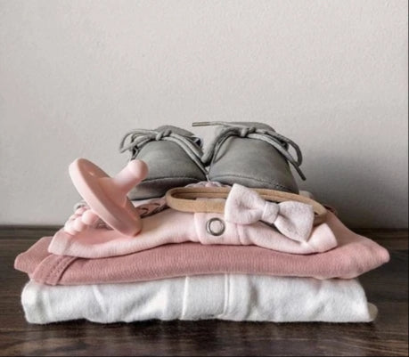 Palest Pink Linen Baby Bow