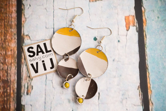 Sal'vij - Handcrafted Repurposed Drop Earrings