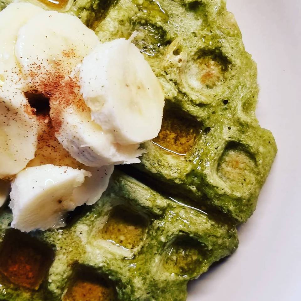 Spinach & Oat Waffles