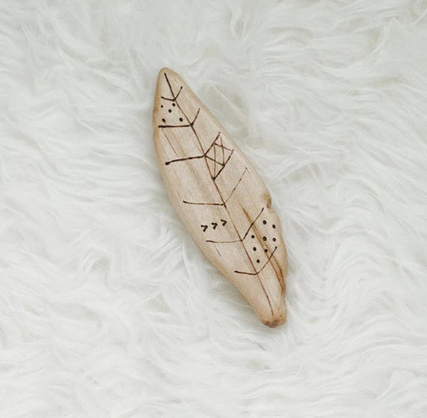 Wooden Feather Teether