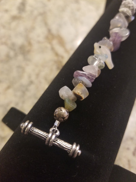 Aromatherapy Flourite + Agate Bracelet & Earring Gift Set