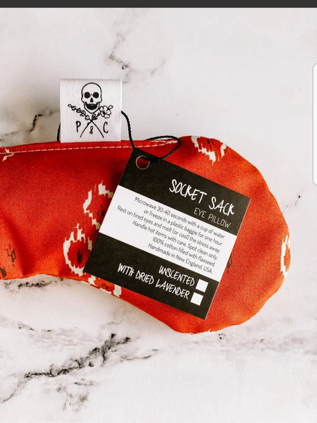 Lavender & Flax Seed Eye Pillow - Ikat Rust