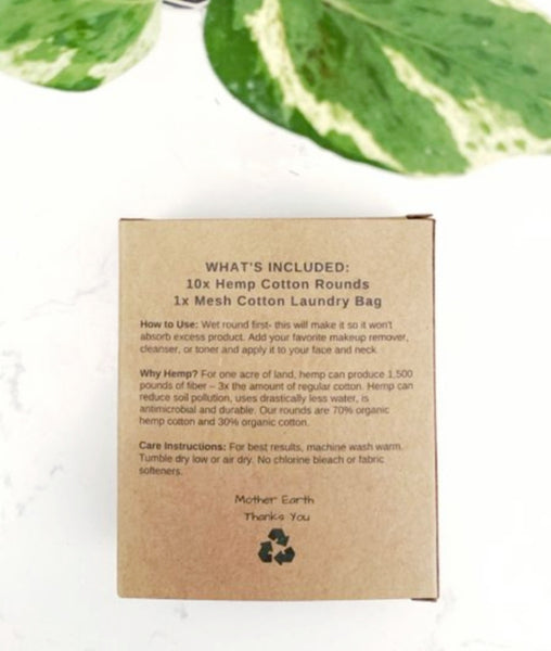 Reusable Hemp Cotton Rounds