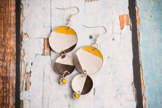 Sal'vij - Handcrafted Repurposed Drop Earrings